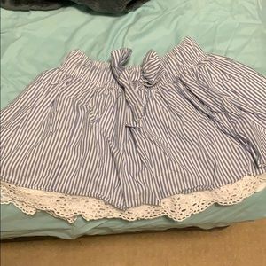 Abercrombie kids XL striped bow skirt